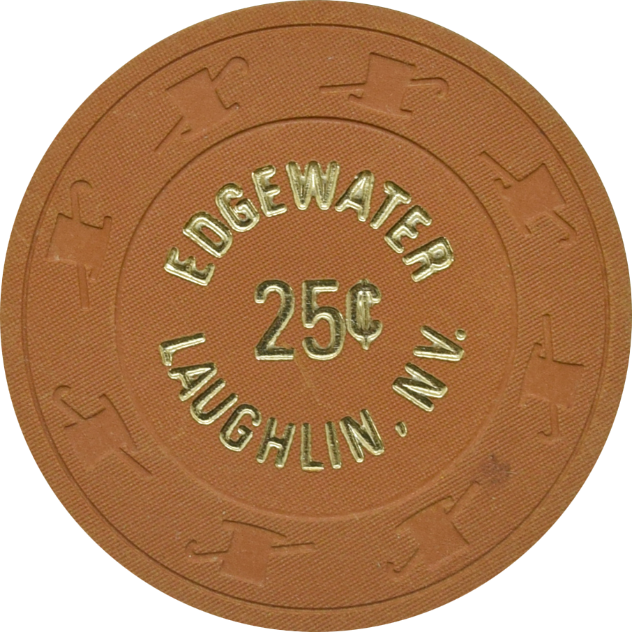 Edgewater Casino Laughlin Nevada 25 Cent Chip 1980s