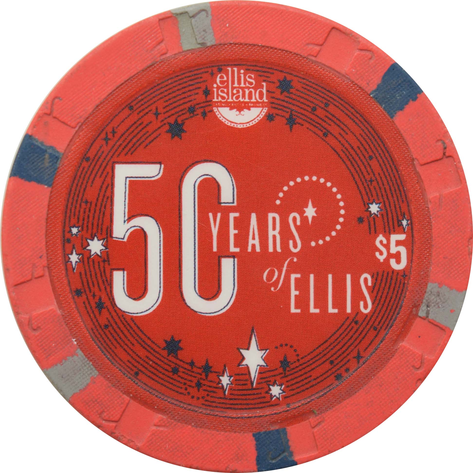 Ellis Island Casino Las Vegas Nevada $5 50 Years of Ellis Chip 2018