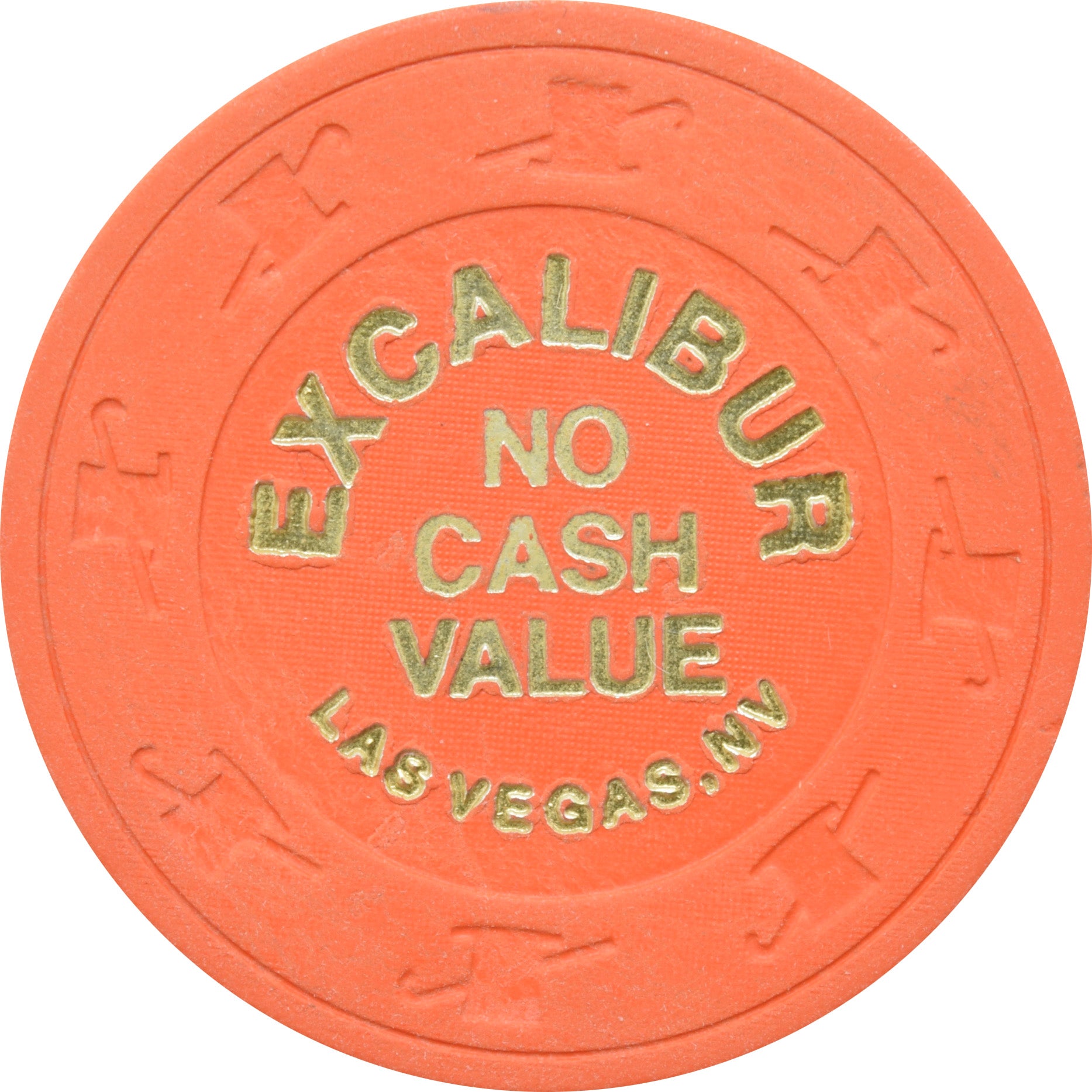 Excalibur Casino Las Vegas Nevada NCV Orange Chip 1990s
