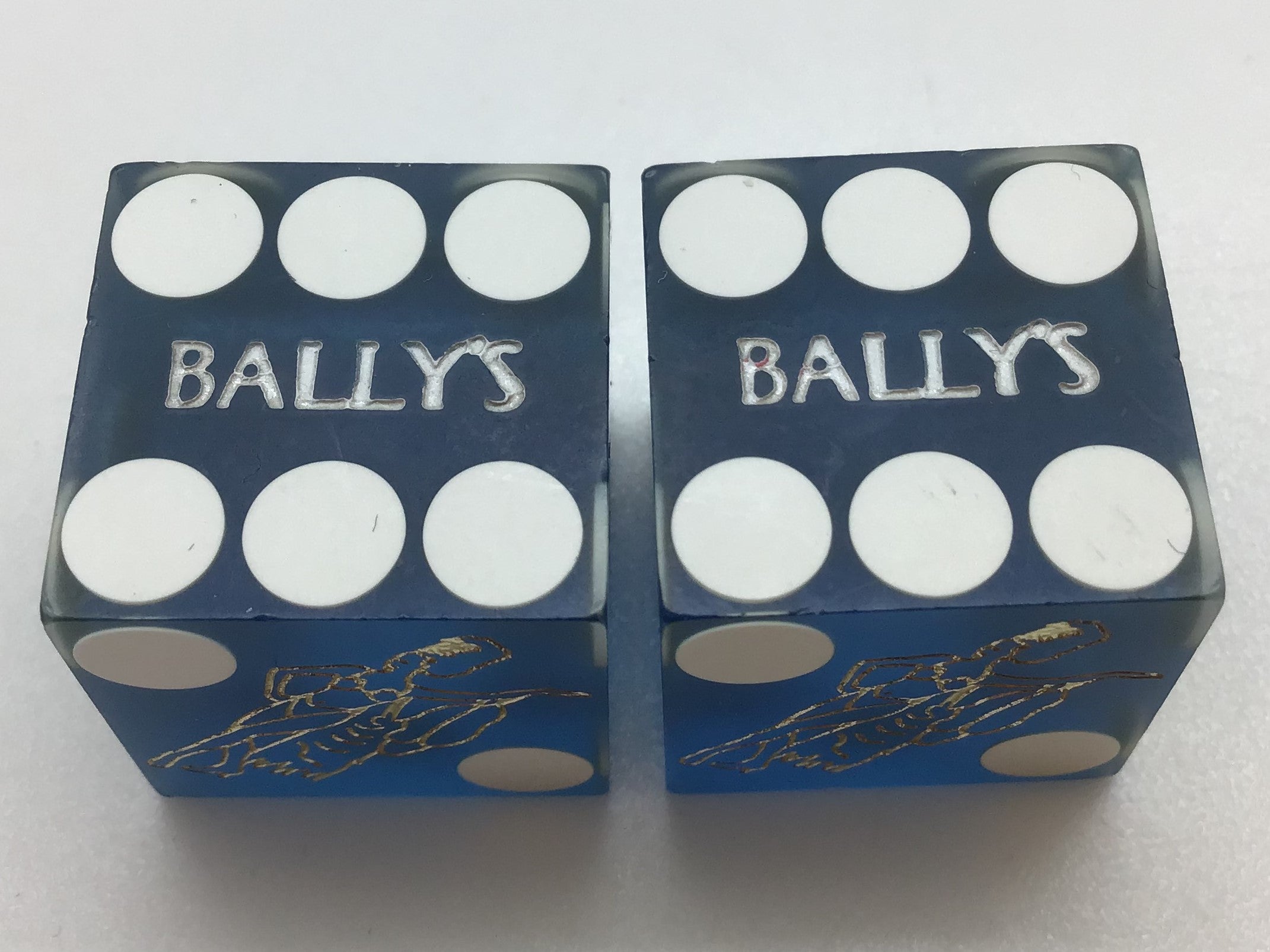 Bally's Casino Las Vegas Blue Dice Pair