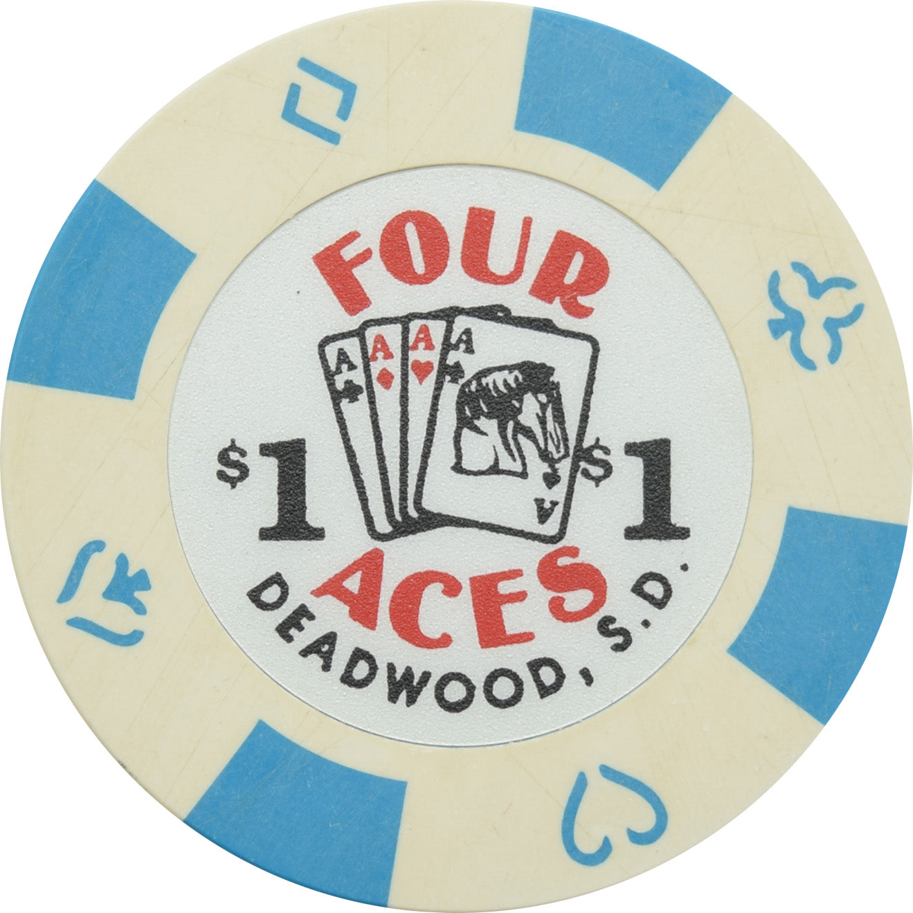 Four Aces Casino Deadwood SD $1 Chip