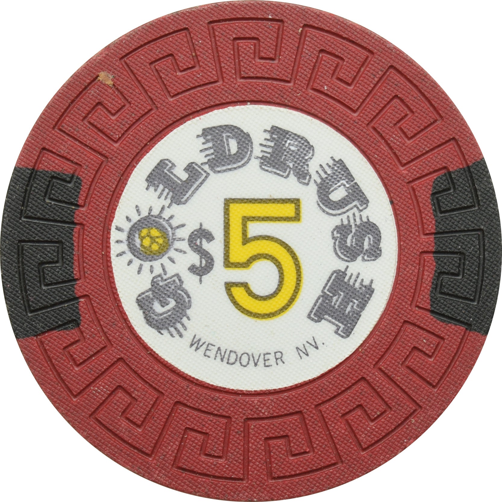 Gold Rush Casino Wendover Nevada $5 Chip 1981