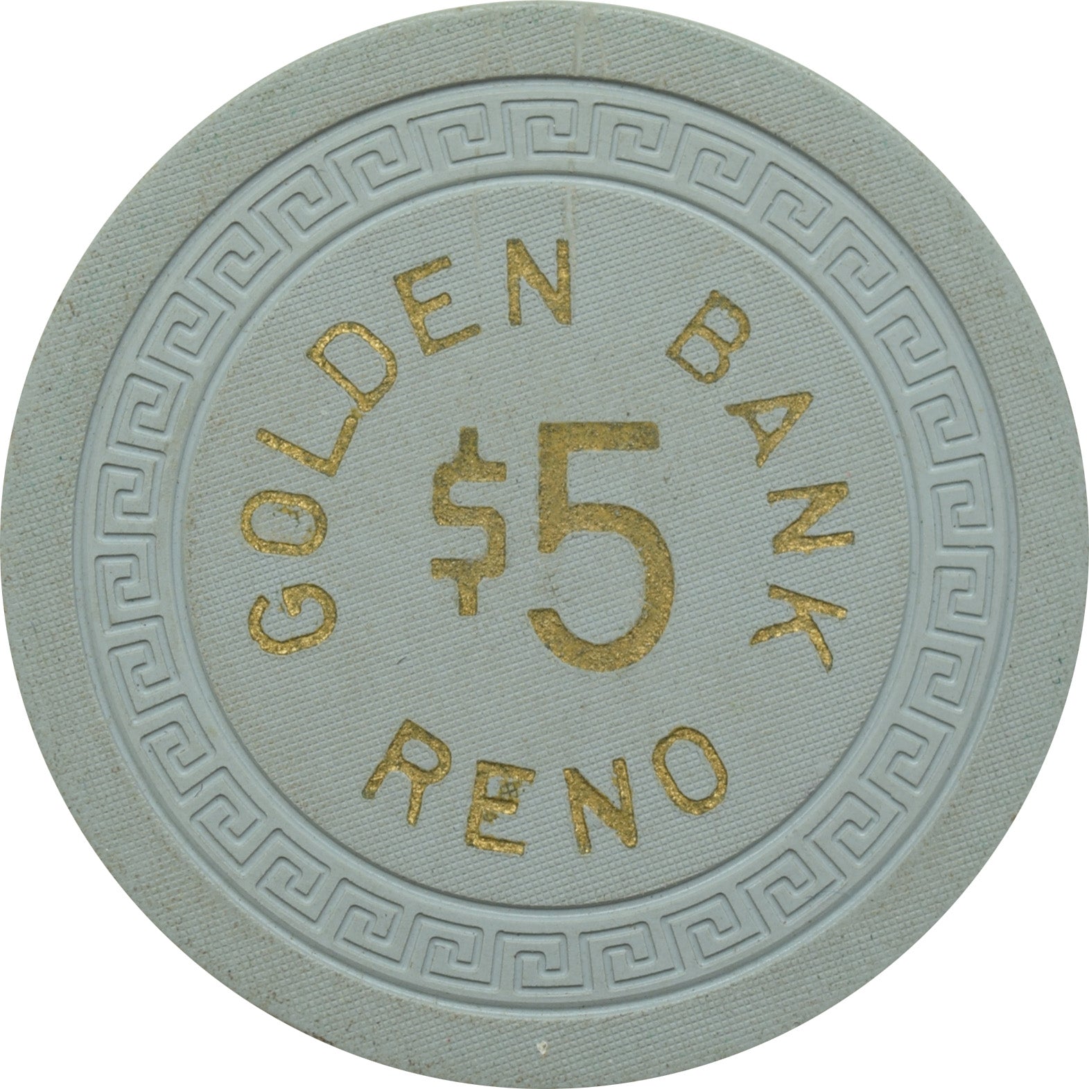 Golden Bank Club Casino Reno Nevada $5 Chip 1950s
