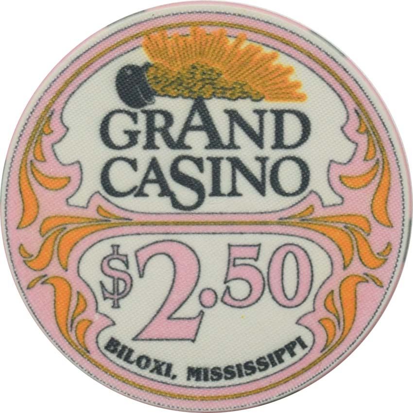Grand Casino Biloxi Mississippi $2.50 Ceramic Chip