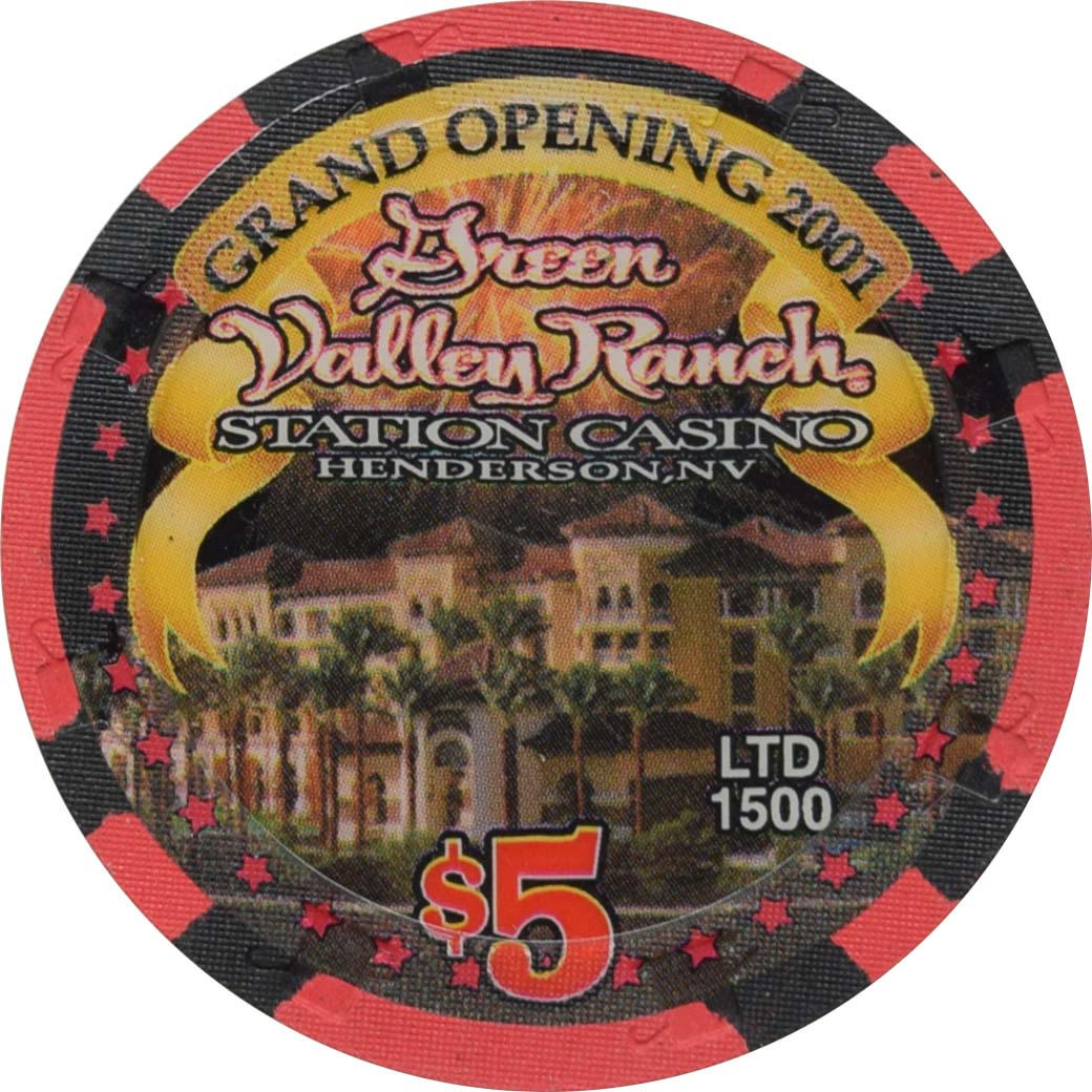 Green Valley Ranch Casino Henderson Nevada $5 Grand Opening Chip 2001