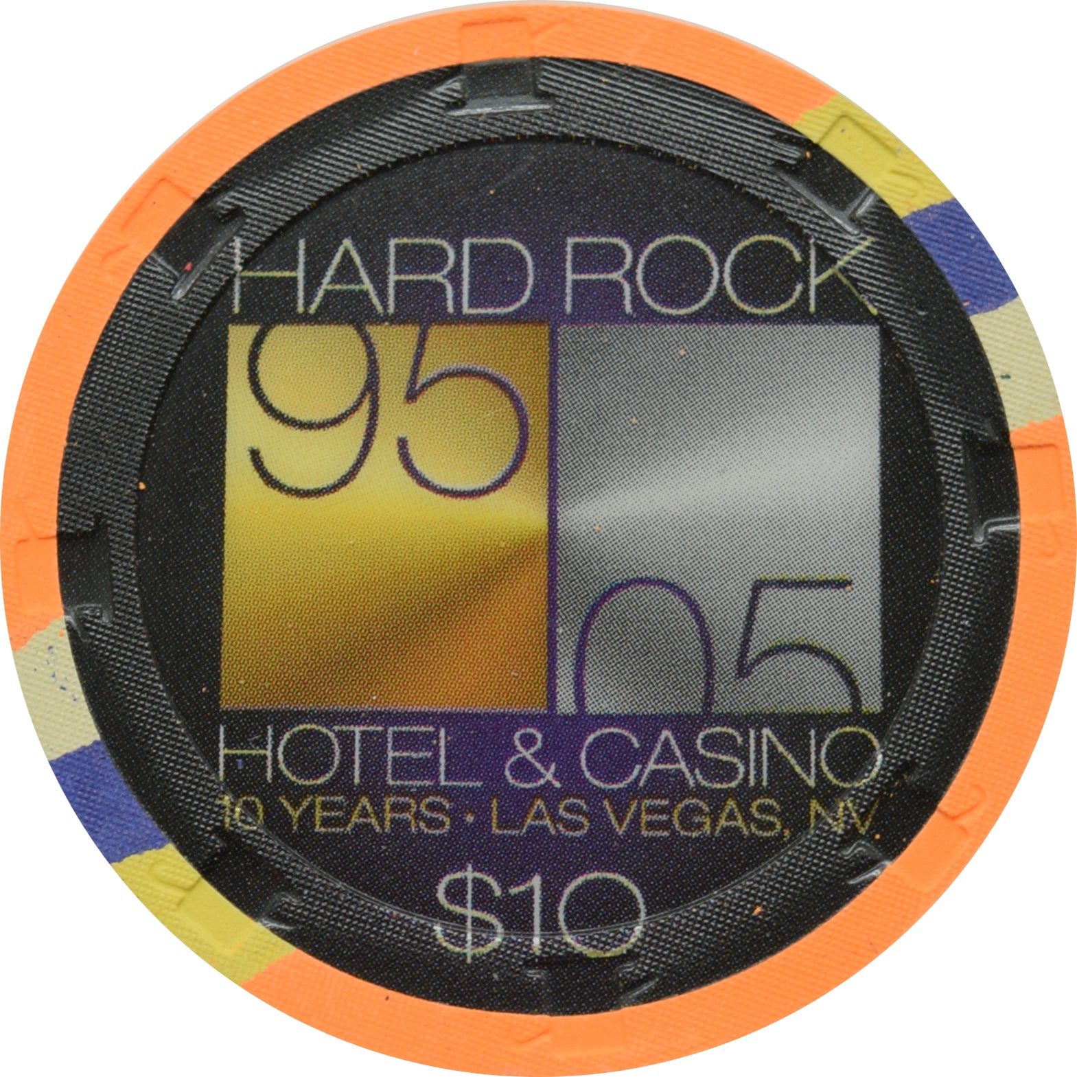 Hard Rock Casino Las Vegas Nevada $10 10 Years Gone Chip 2005