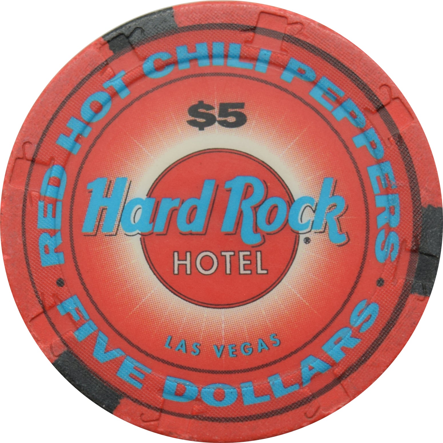 Hard Rock Casino Las Vegas Nevada $5 Chip Red Hot Chili Peppers 1995