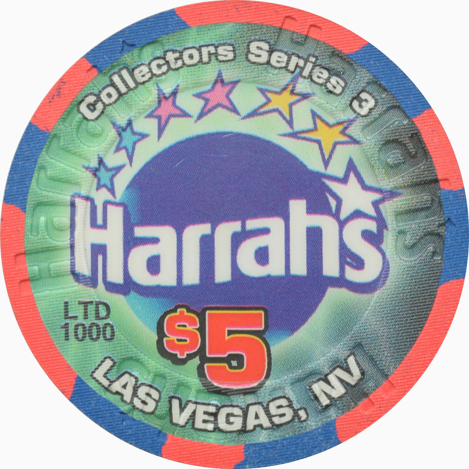 Harrah's Casino Las Vegas Nevada $5 Big Game Day Stadium Chip 2002