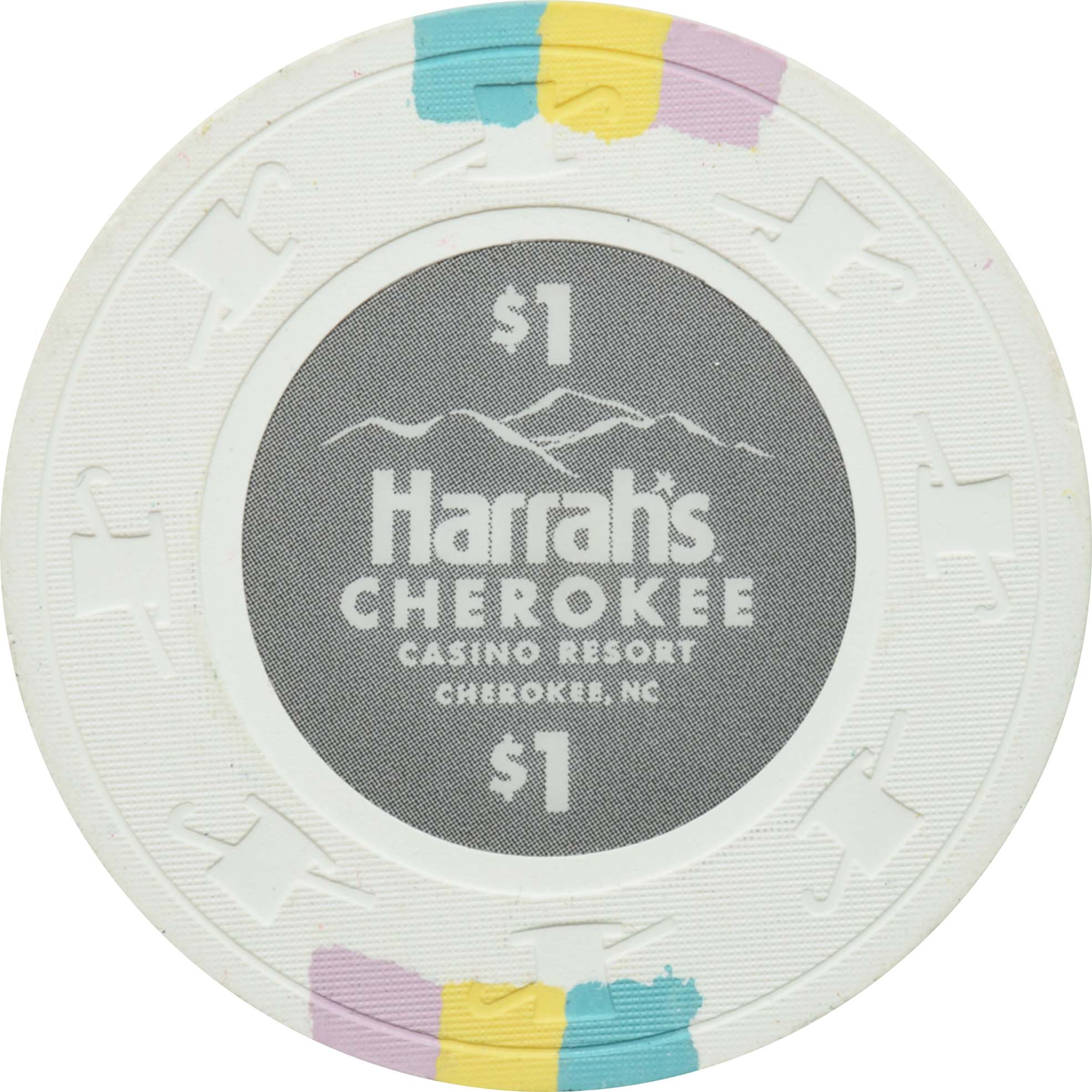 Harrah's Casino Cherokee North Carolina $1 SCV Chip