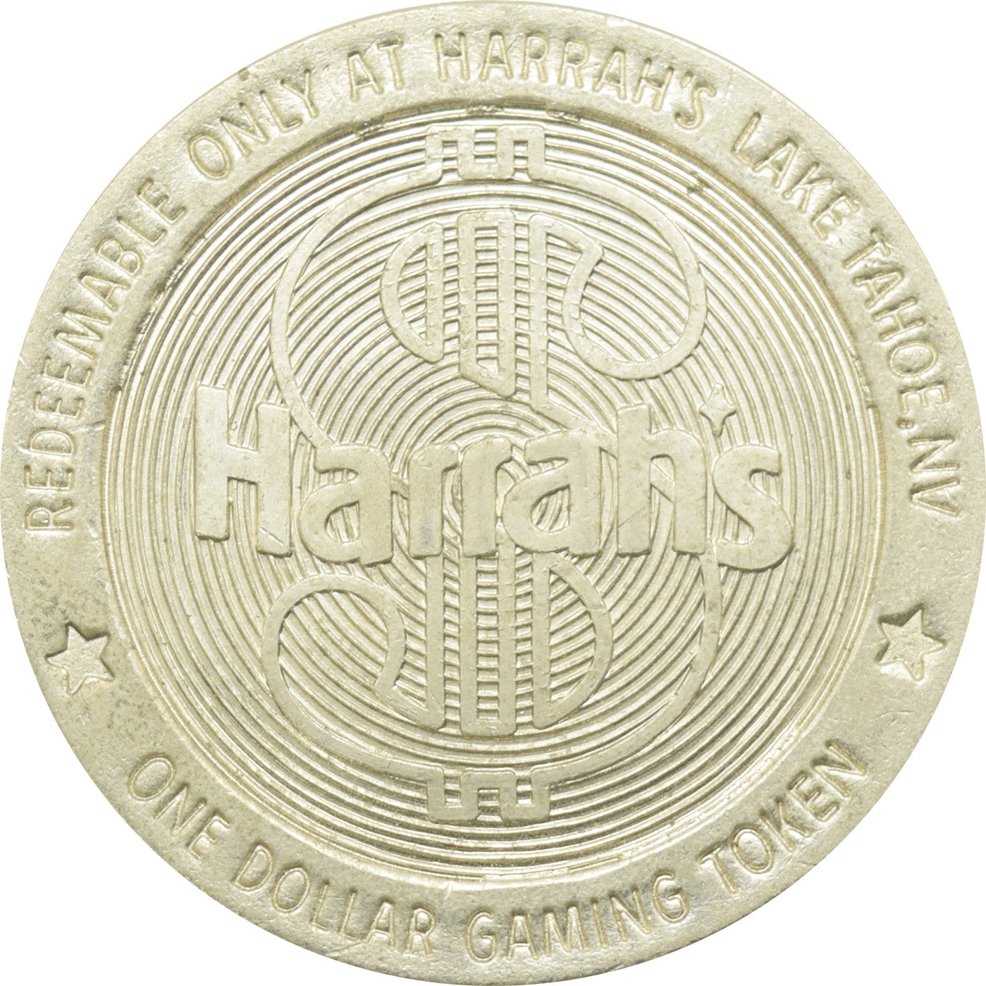 Harrah's Casino Lake Tahoe NV $1 Token 1988