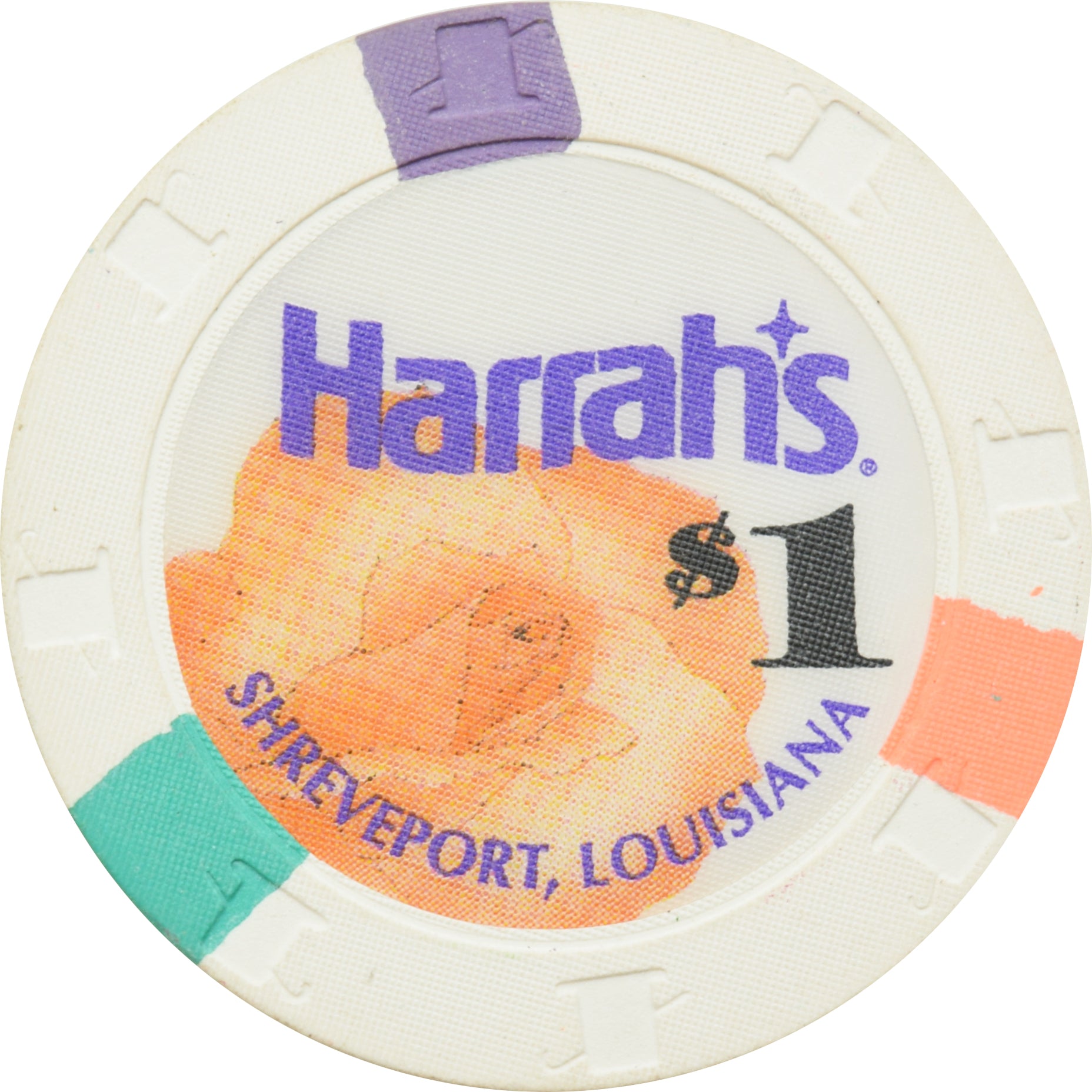 Harrah's Casino Shreveport Louisiana $1 RHC Chip