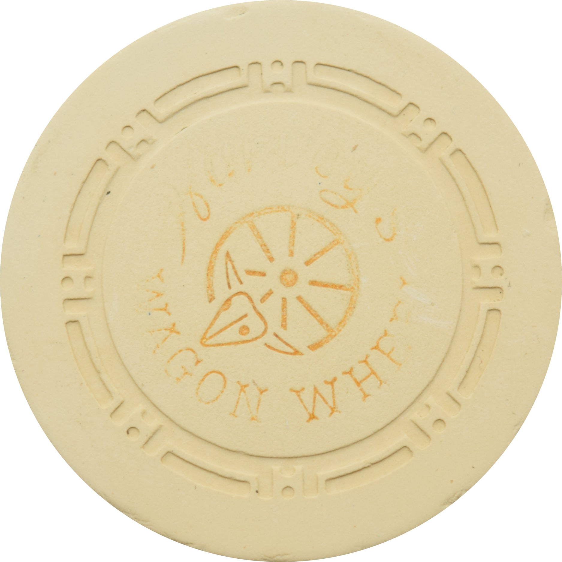 Harvey's Casino Lake Tahoe Nevada Beige Roulette Chip 1950s