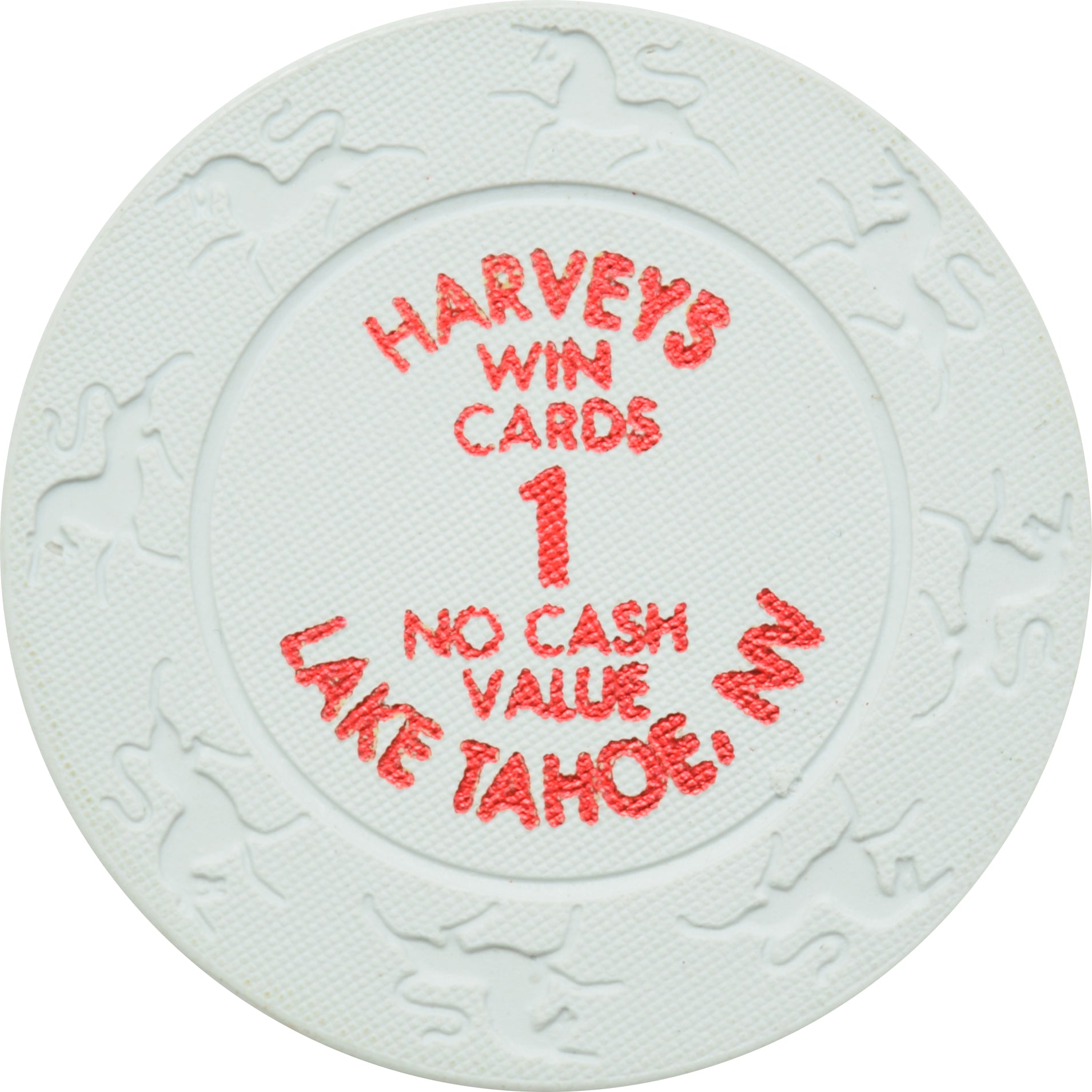 Harvey's Casino Lake Tahoe Nevada Win Cards 1 NCV Chip 2000