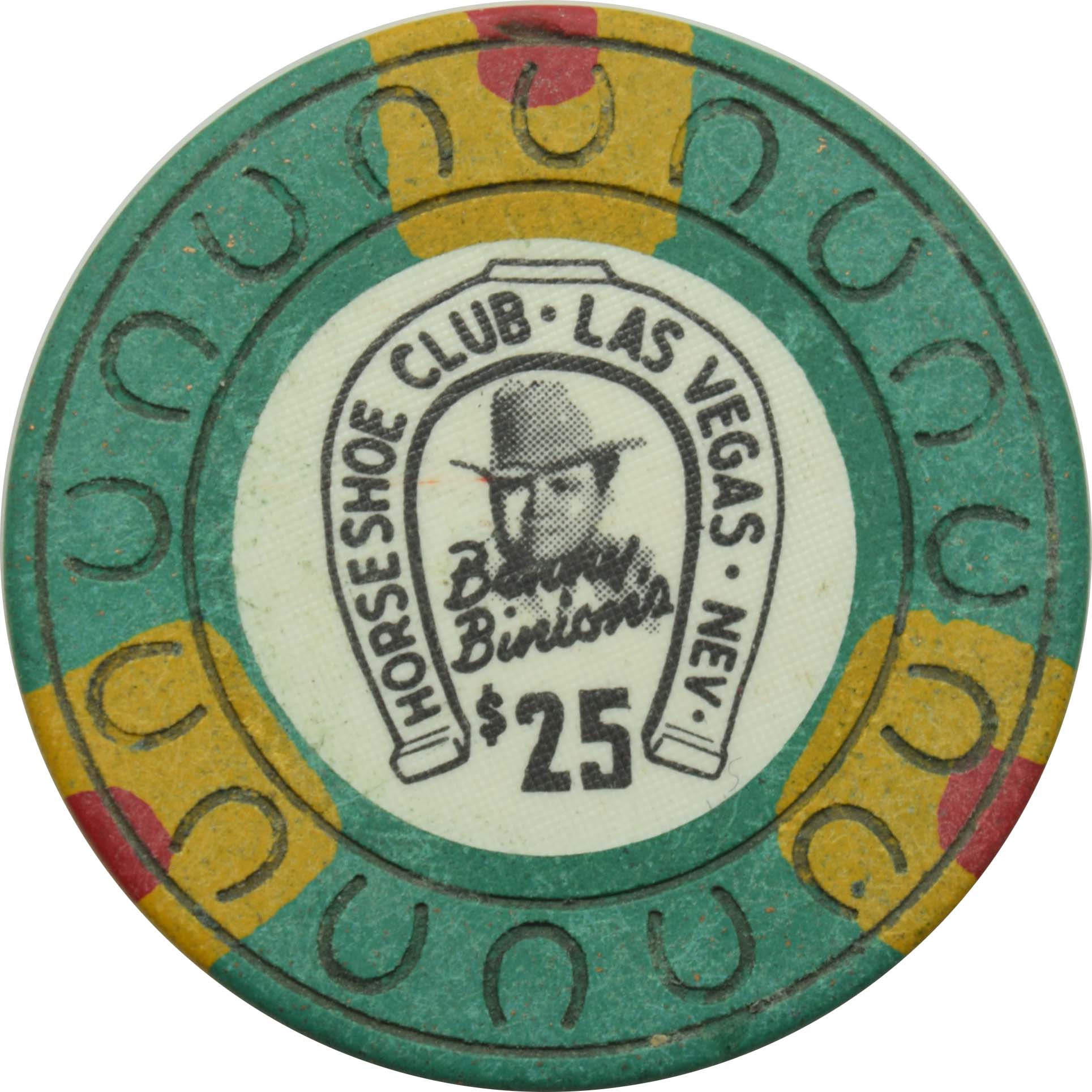 Horseshoe Club Casino Las Vegas Nevada $25 Chip 1984
