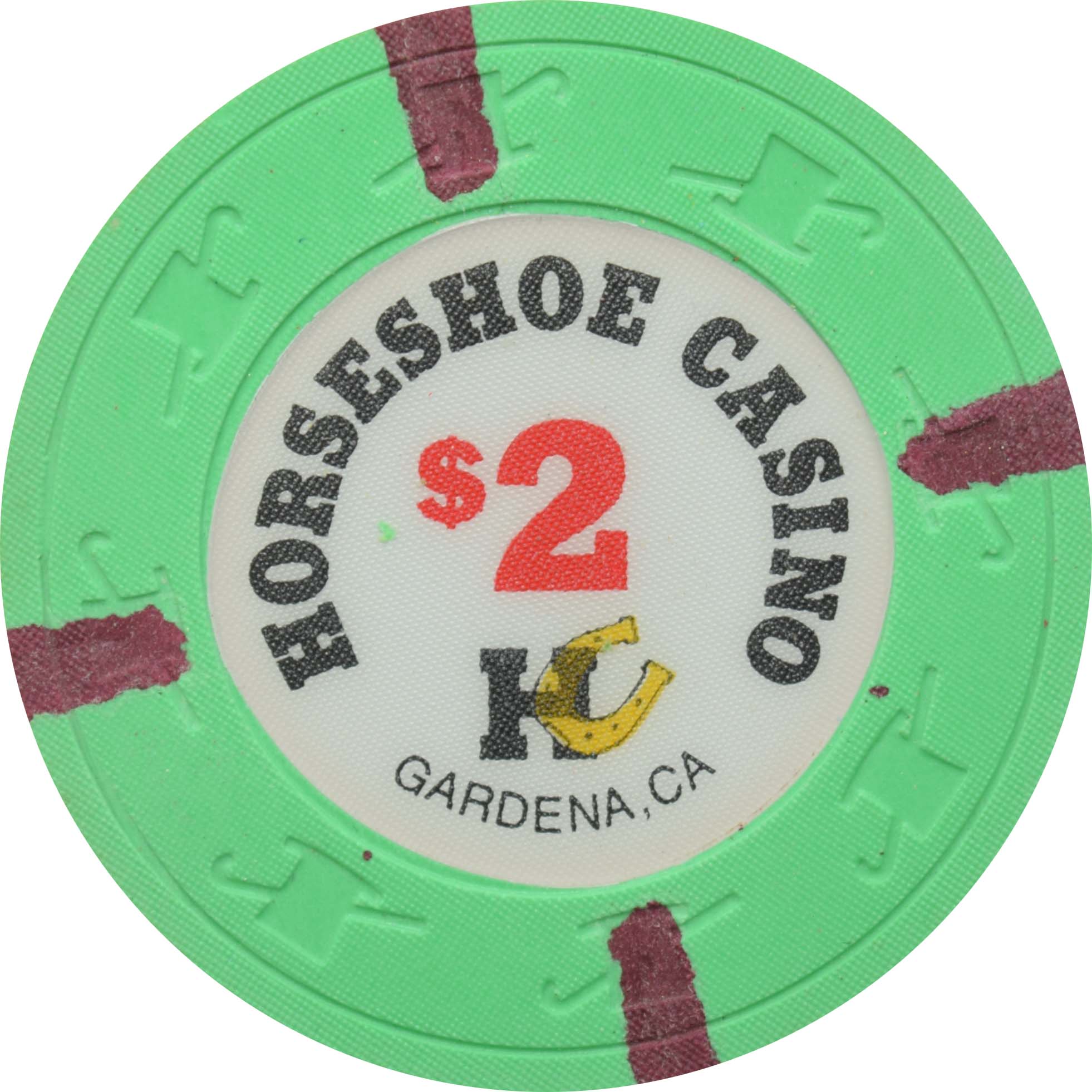 Horseshoe Casino Gardena California $2 Chip Paulson Fantasy