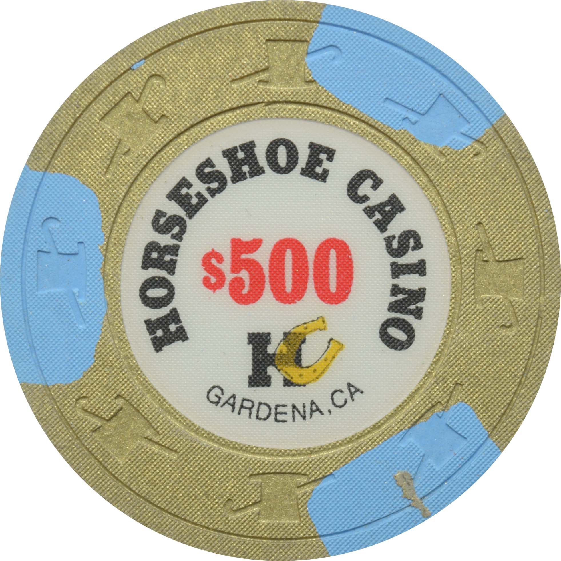 Horseshoe Casino Gardena California $500 Chip Paulson Fantasy