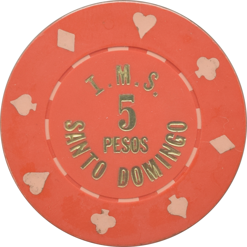 I.M.S. (Dominican Concorde) Santo Domingo Dominican Republic 5 Pesos Chip