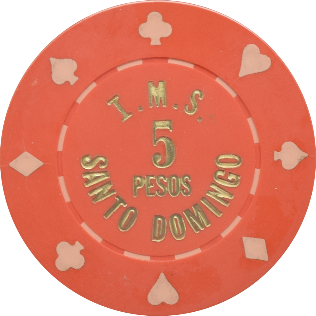 I.M.S. (Dominican Concorde) Santo Domingo Dominican Republic 5 Pesos Chip