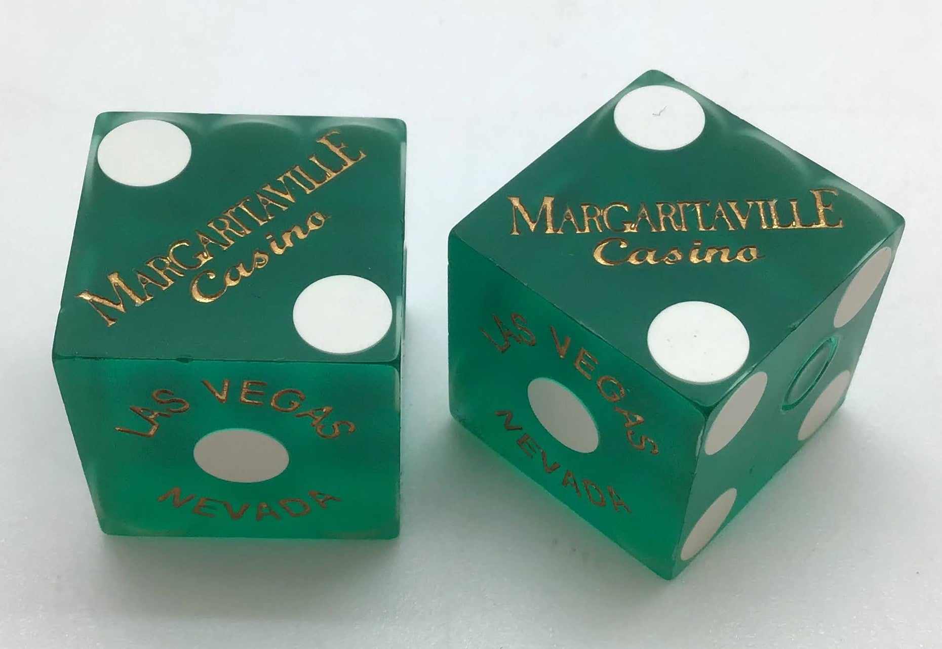 Margaritaville Las Vegas Nevada Green Pair of Used Dice