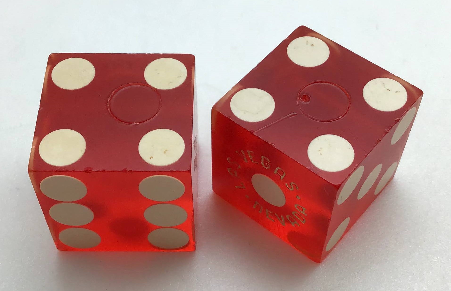 Nevada Palace Las Vegas Nevada Dice Pair Red