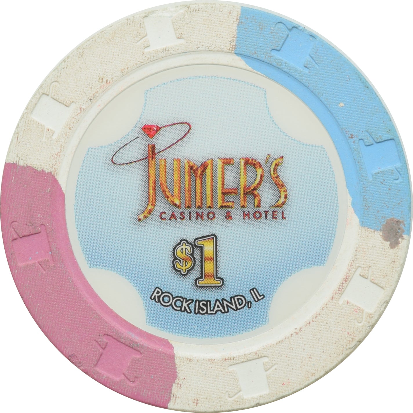Jumer's Casino & Hotel Rock Island IL $1 Chip