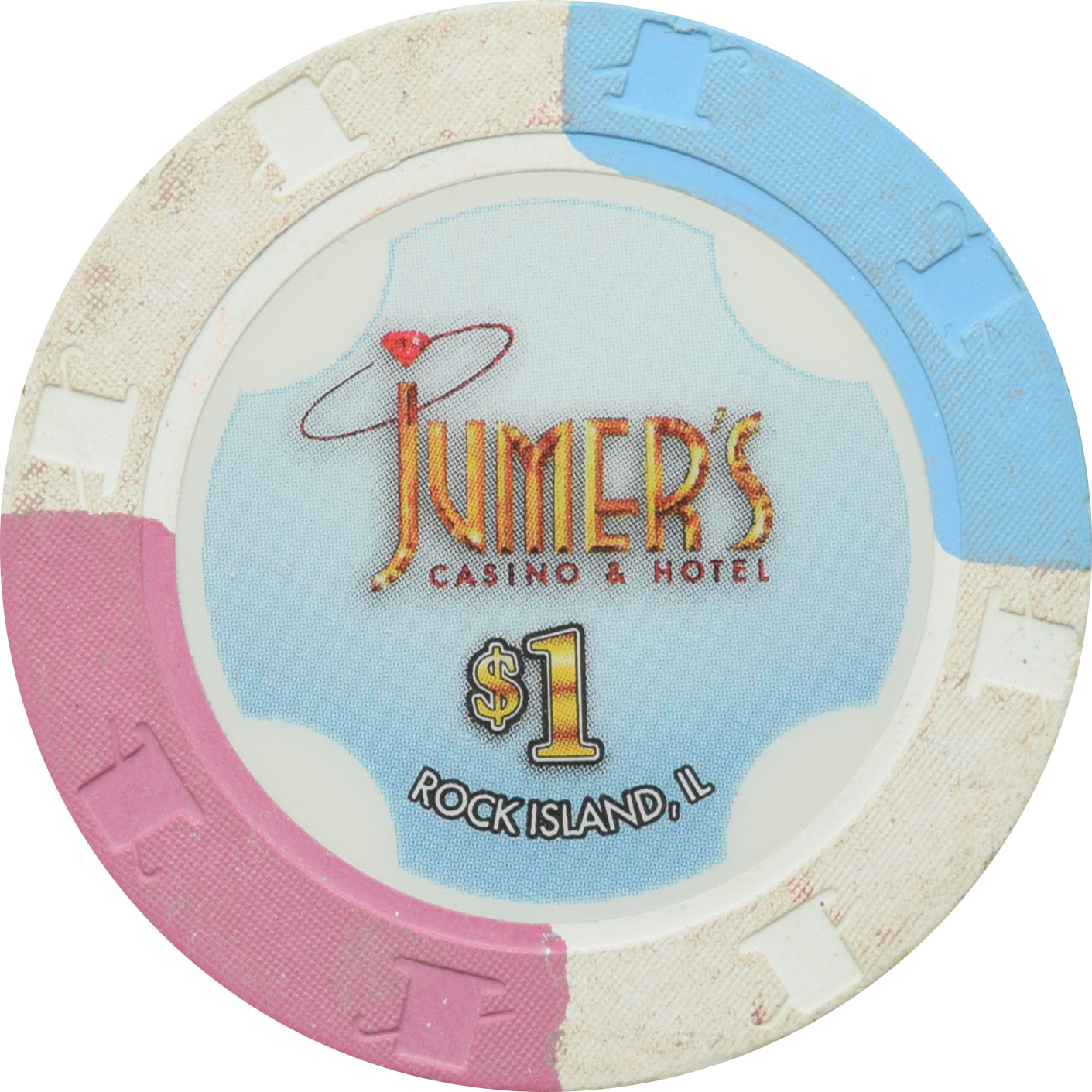 Jumer's Casino & Hotel Rock Island IL $1 Chip