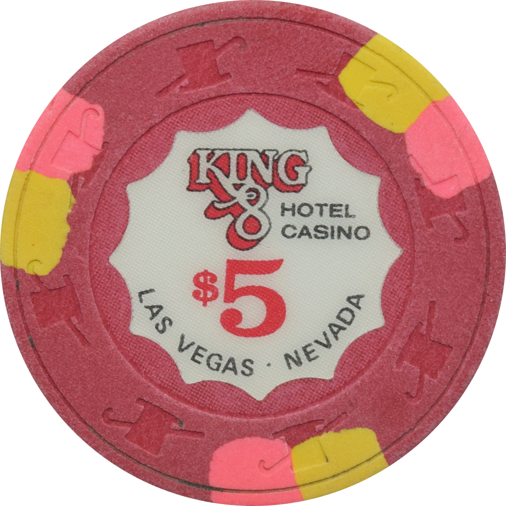 King 8 Casino Las Vegas Nevada $5 Chip 1980s