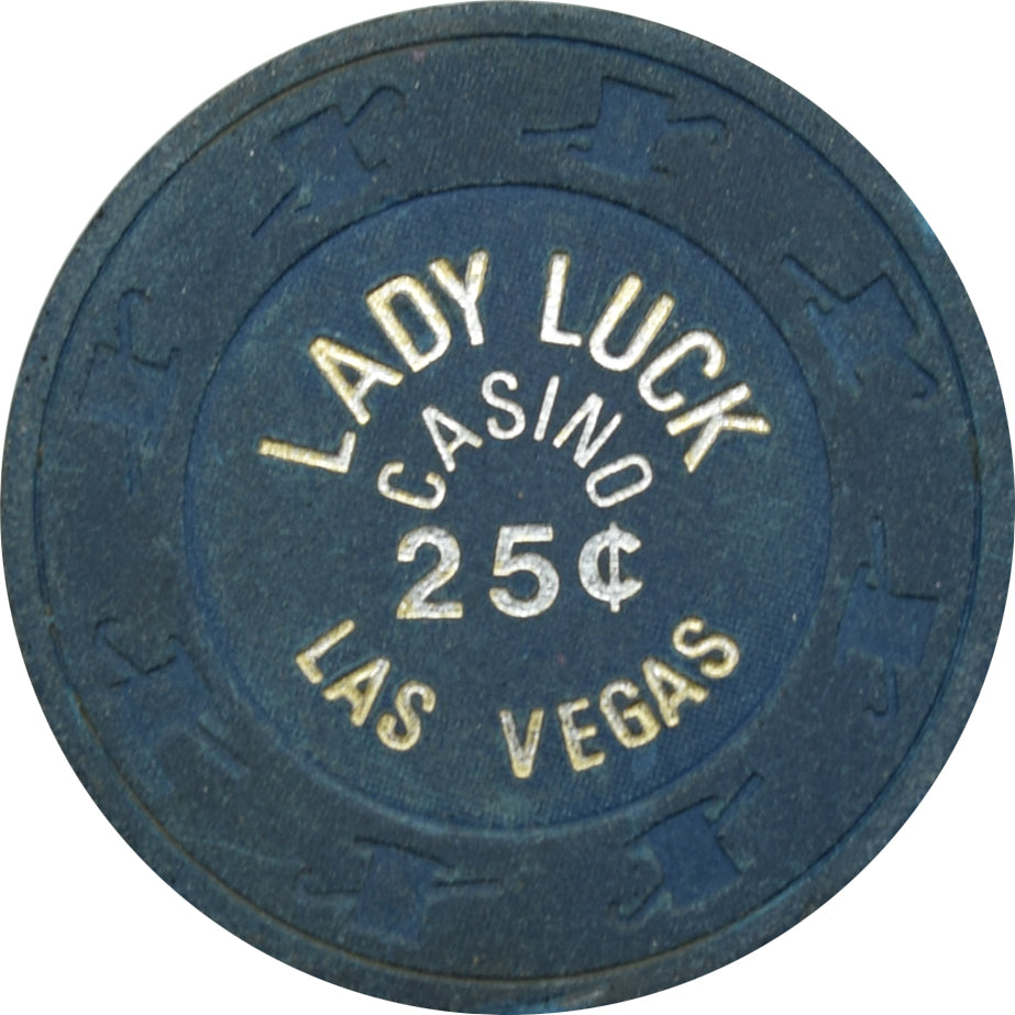 Lady Luck Casino Las Vegas Nevada 25 Cent Chip 1980s
