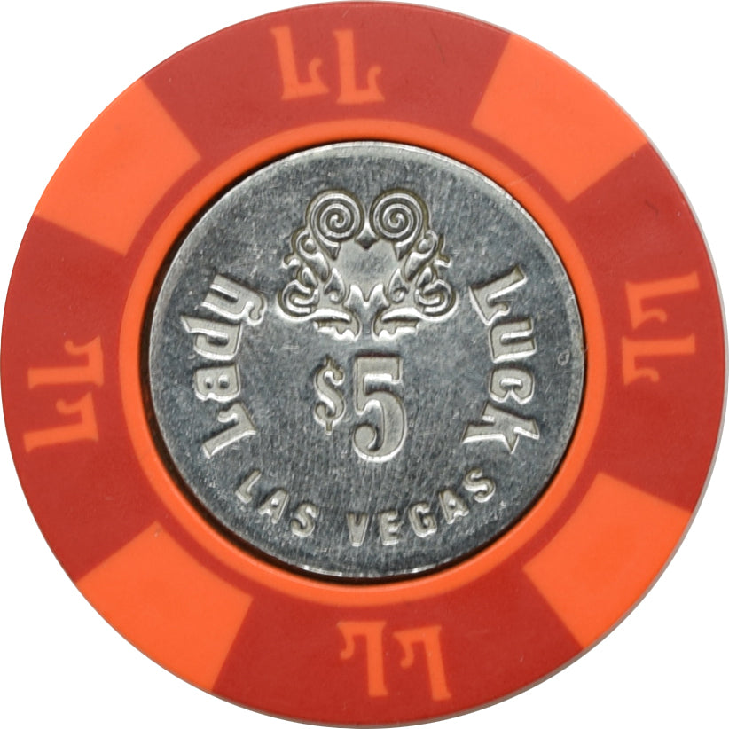 Lady Luck Casino Las Vegas Nevada $5 Chip 1980s