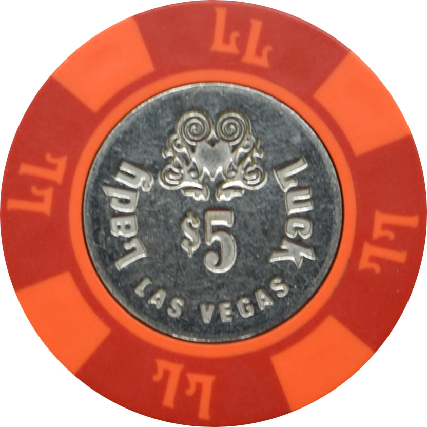 Lady Luck Casino Las Vegas Nevada $5 Chip 1980s