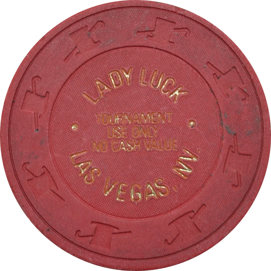 Lady Luck Casino Las Vegas Nevada Red Tournament NCV Chip 1980s