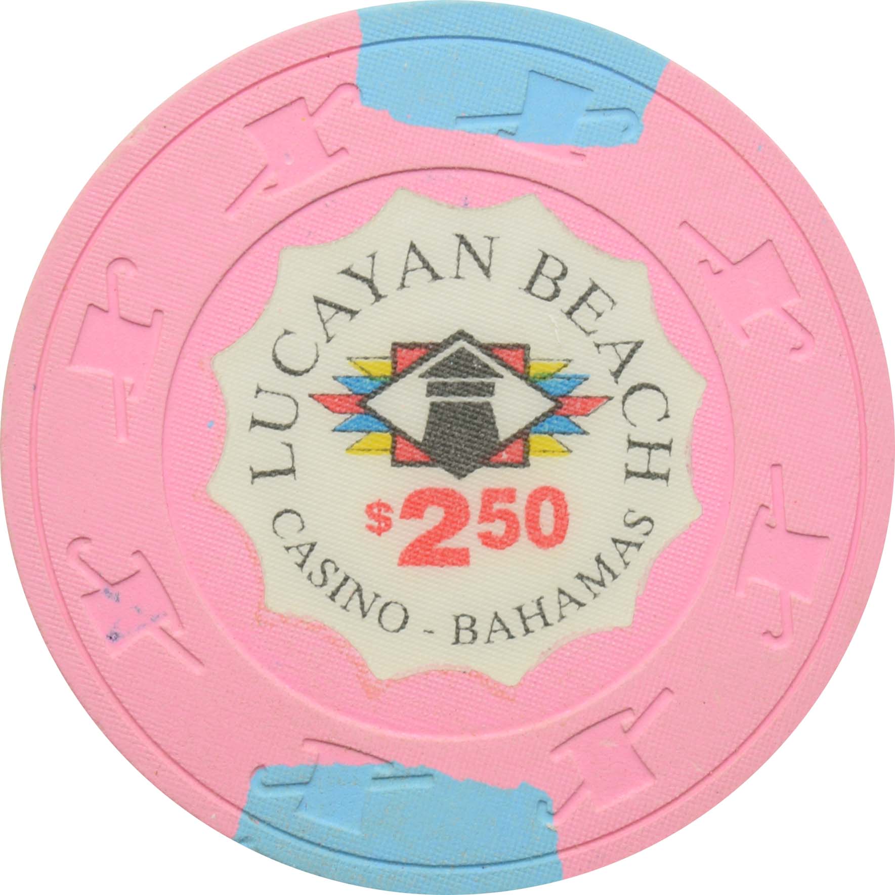 Lucayan Beach (Monte Carlo Casino) Lucaya Bahamas $2.50 Chip
