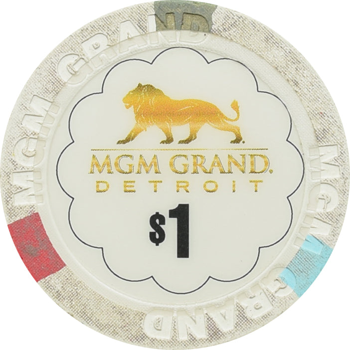 MGM Grand Casino Detroit Michigan $1 Chip #2