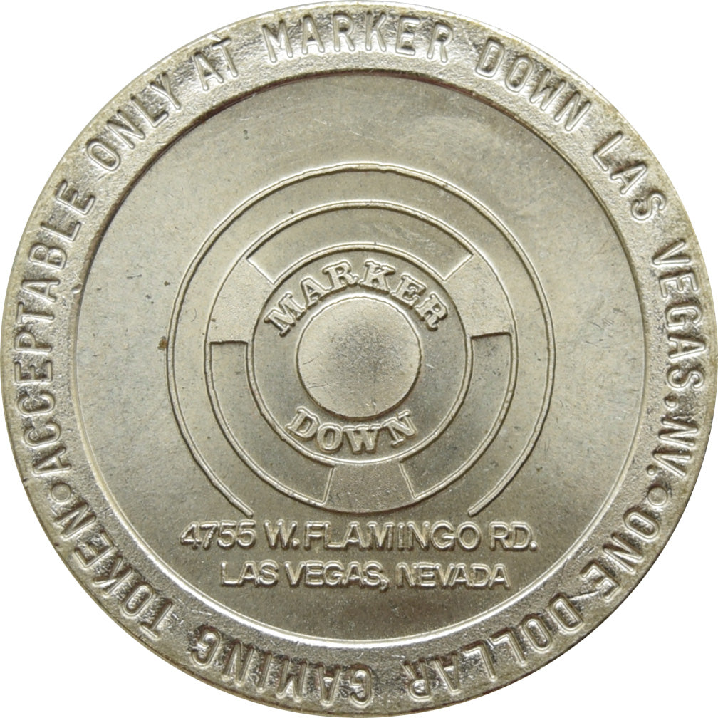 Marker Down Las Vegas NV $1 Token 1990