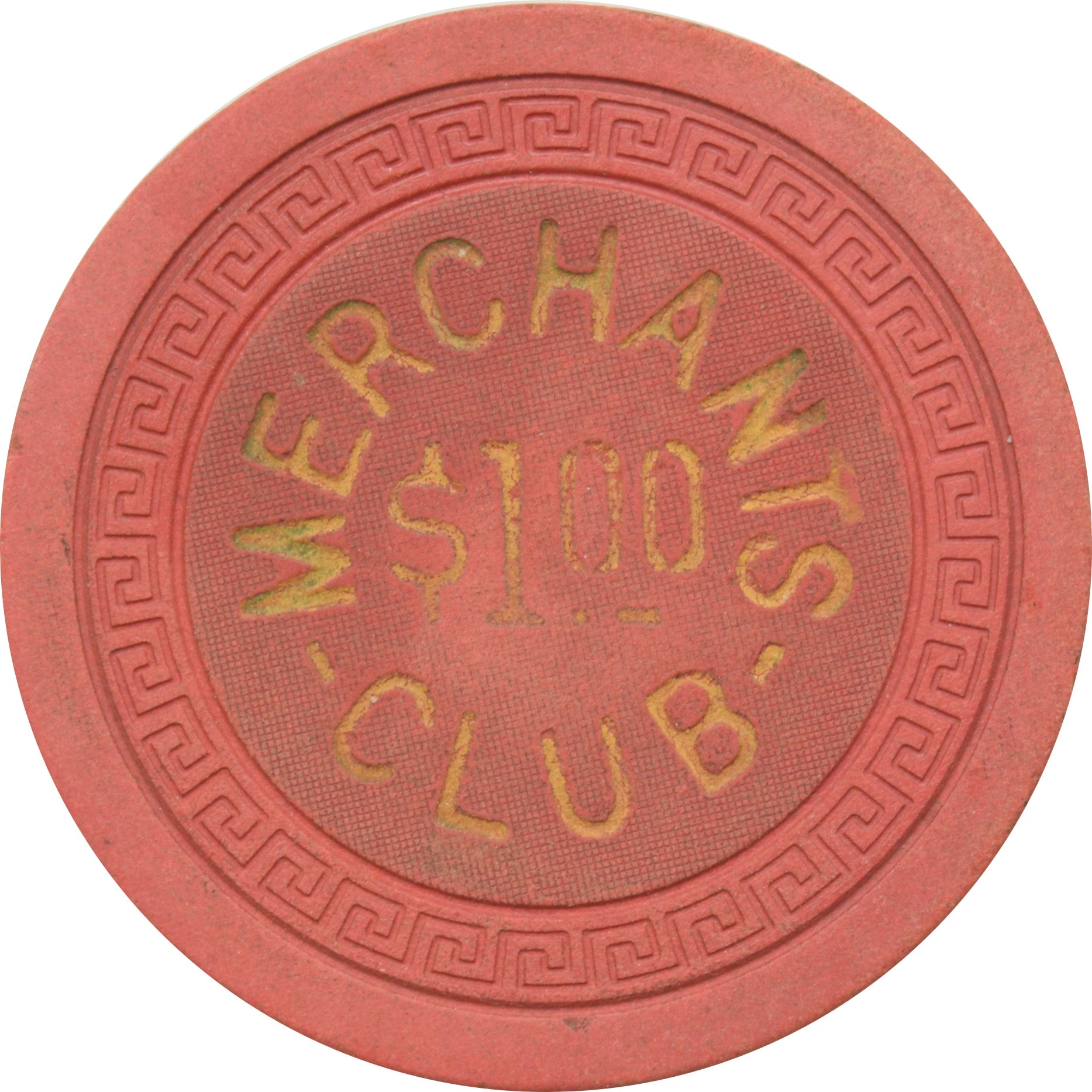 Merchants Club Illegal Casino Newport Kentucky $1 Small Key Chip