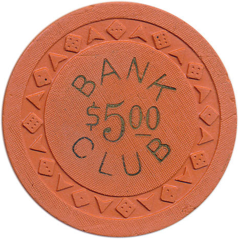 Bank Club Casino Ely Nevada $5 Chip 1953