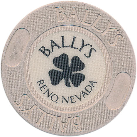 Bally's Casino Reno Nevada White Roulette Chip 1986