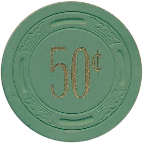 Bank Club Casino Reno Nevada 50 Cent Chip 1945