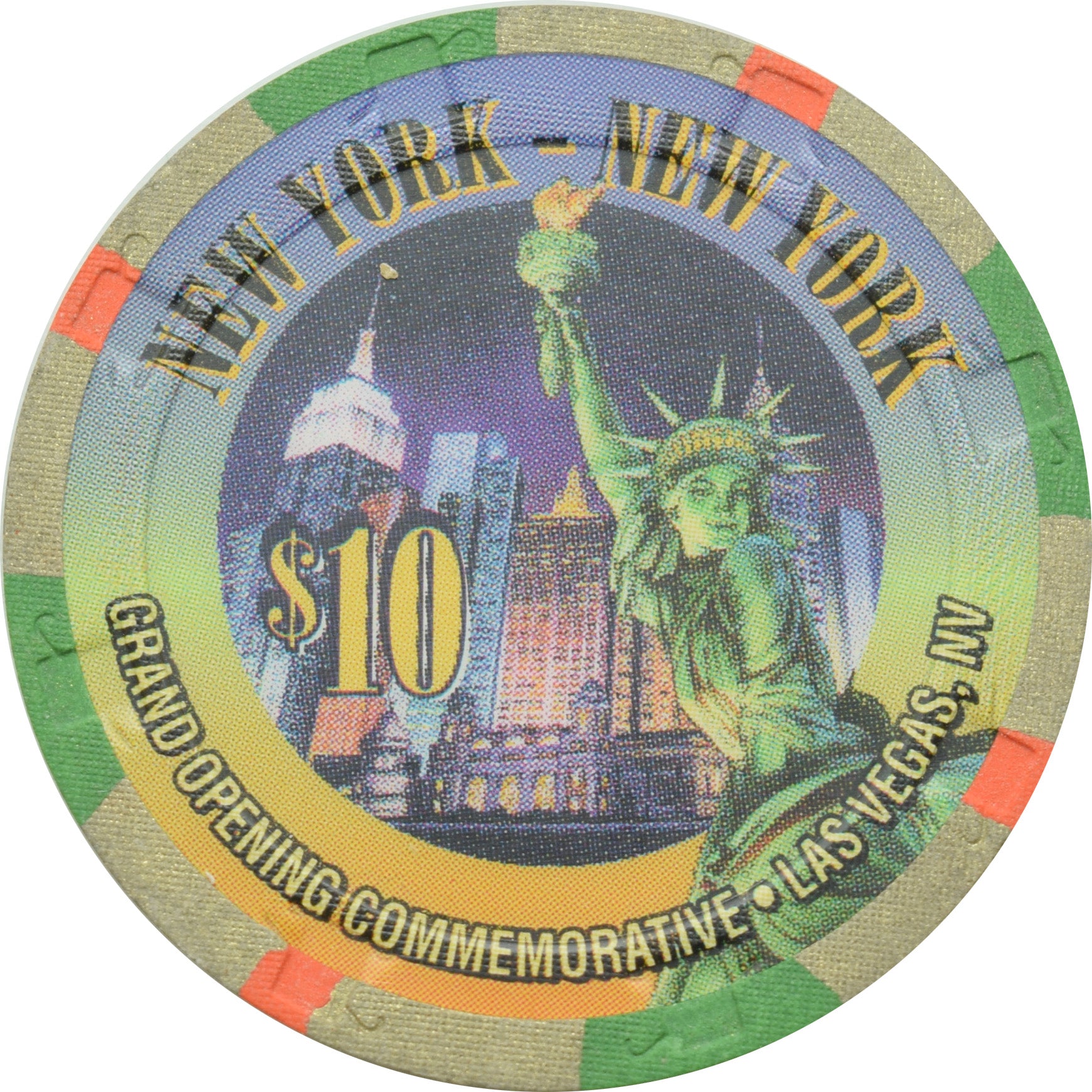 New York Casino Las Vegas Nevada $10 Grand Opening Chip 1997