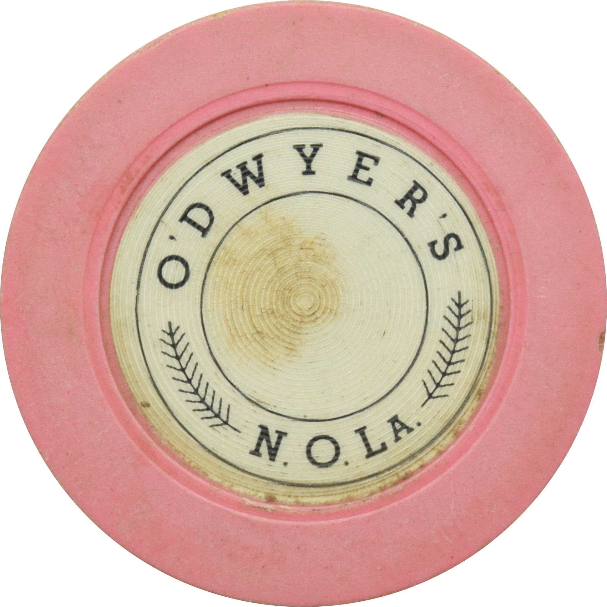 O'Dwyer's Illegal Casino New Orleans Louisiana Pink Roulette Chip