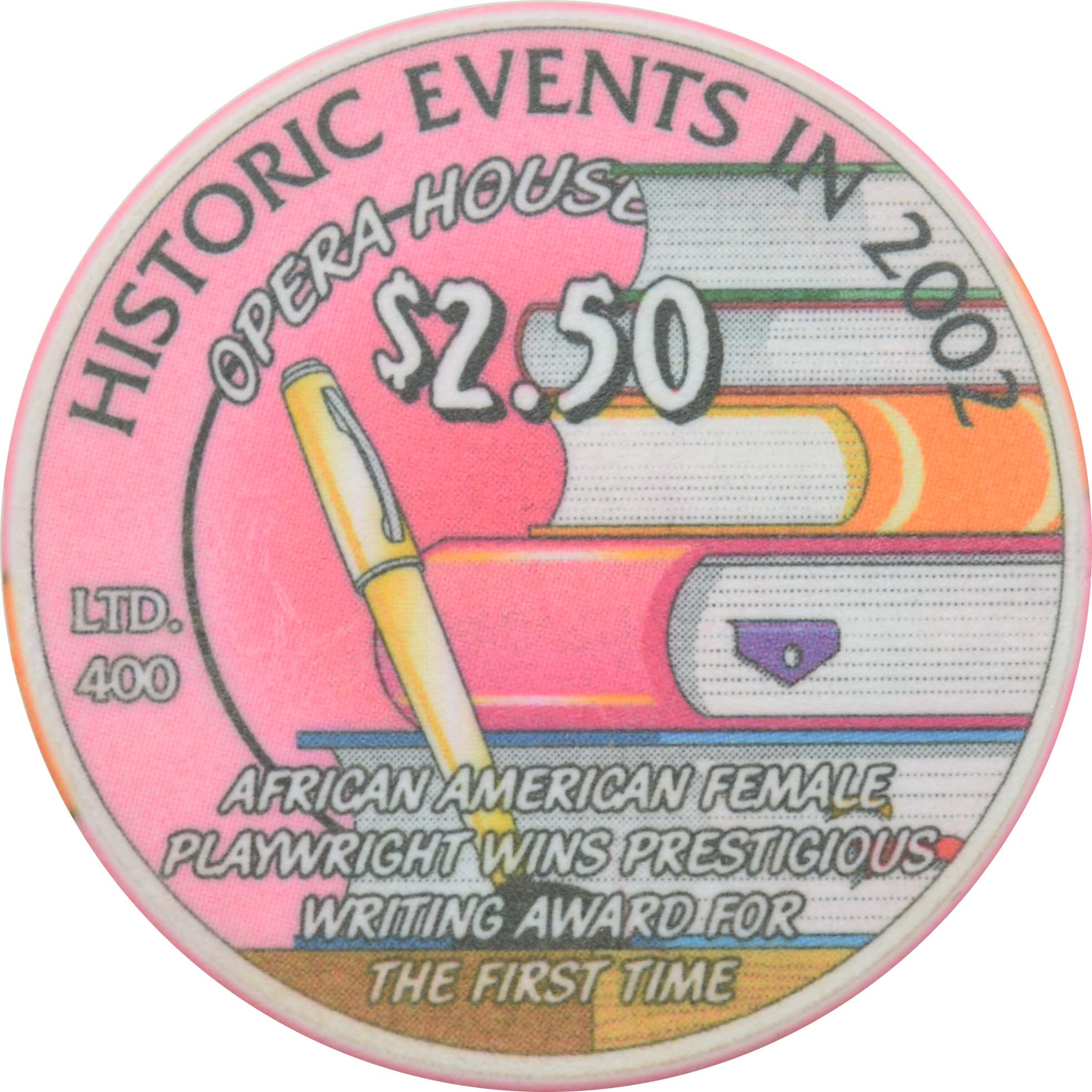 Opera House Casino Las Vegas Nevada $2.50 Historic Events Chip 2002