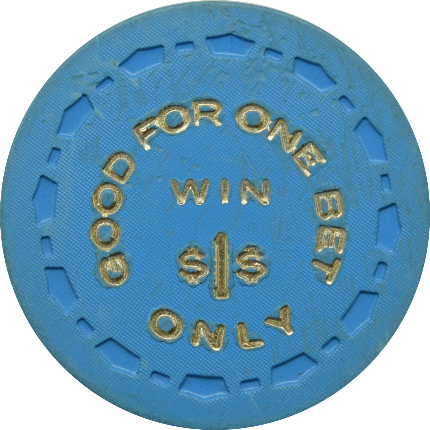Overland Hotel Casino Reno Nevada $1 Non-Redeemable Chip 1972