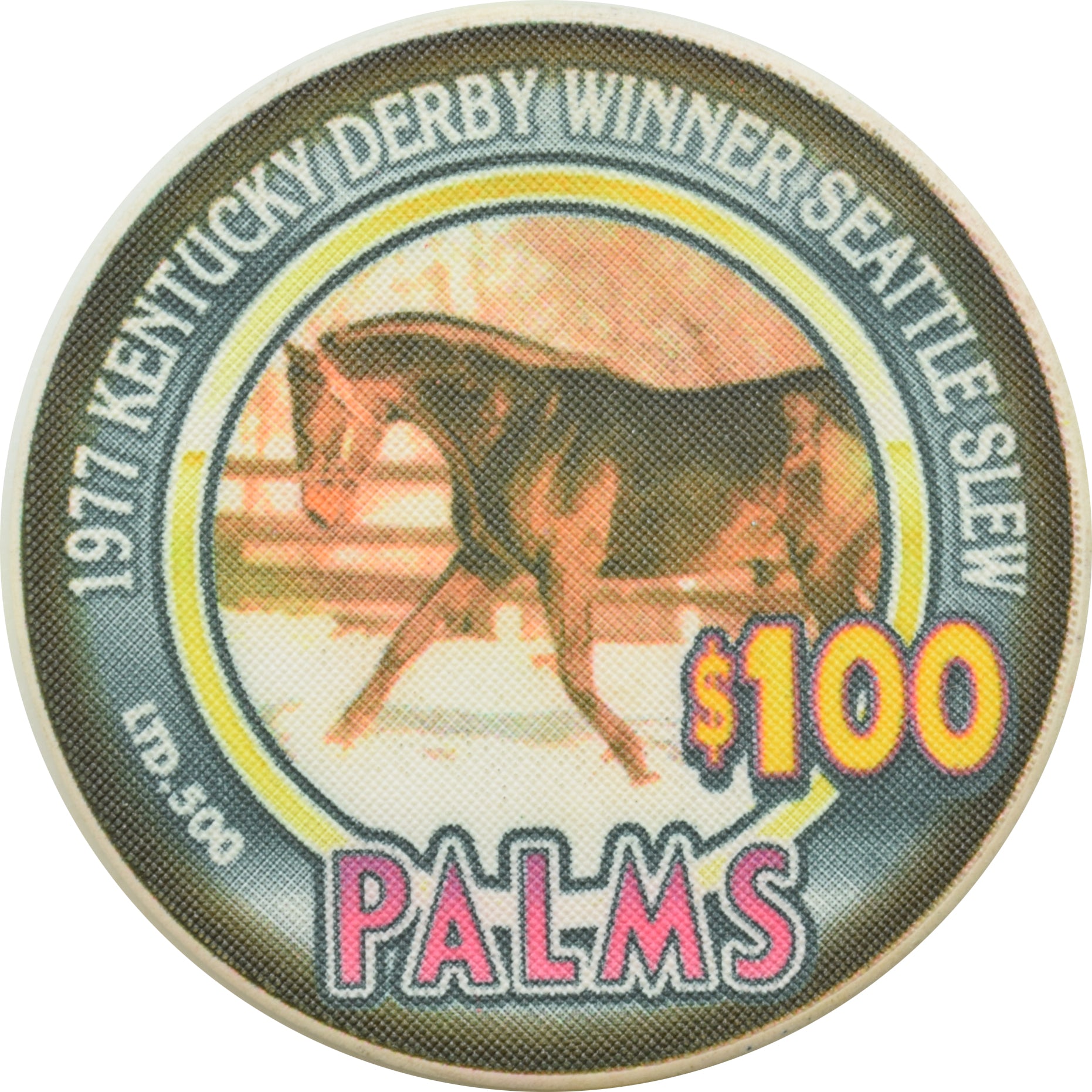 Palms Casino Las Vegas Nevada $100 1977 Kentucky Derby Winner Seattle Slew Chip 2003