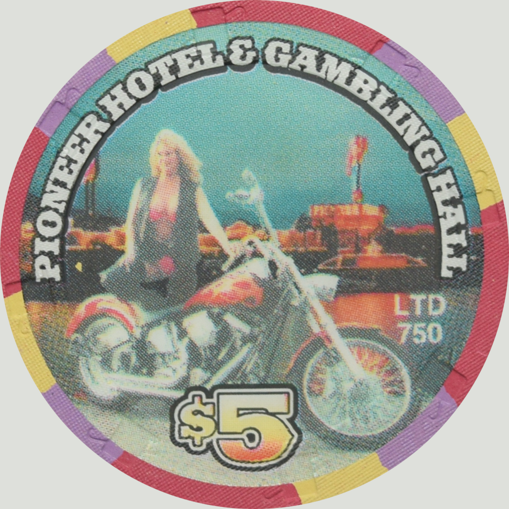 Pioneer Gambling Hall Casino Laughlin Nevada $5 River Run Chip 2001 #4