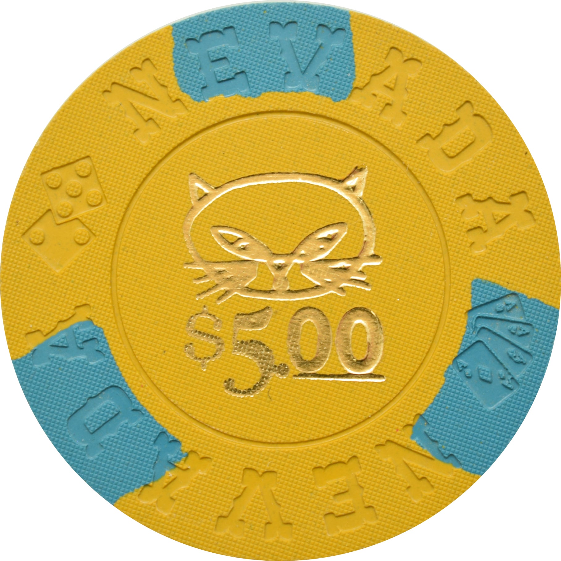 Pussycat a' Go-Go Casino Las Vegas Nevada $5 Chip 1960s