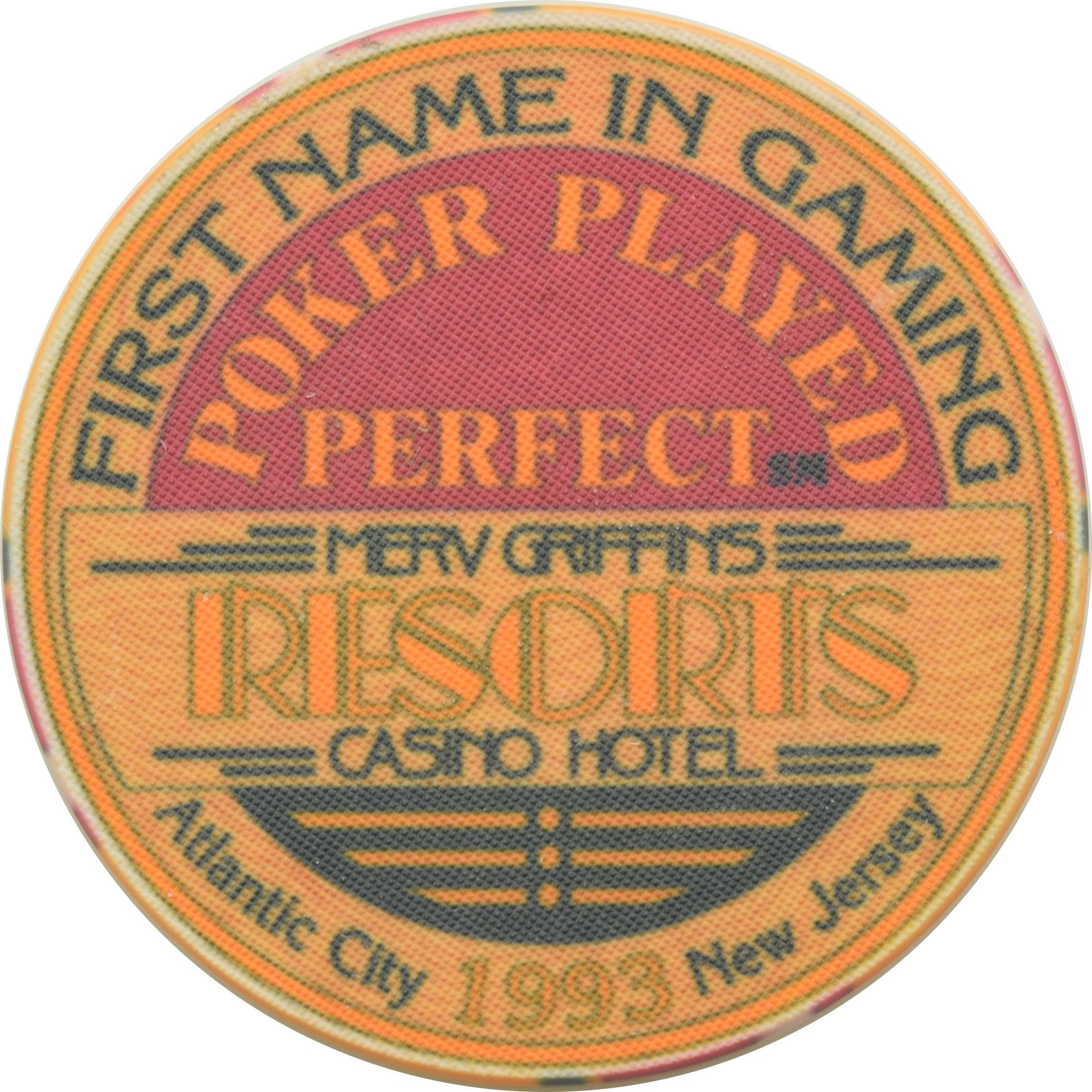 Resorts International Casino Atlantic City New Jersey First Name in Gaming Chip 1993