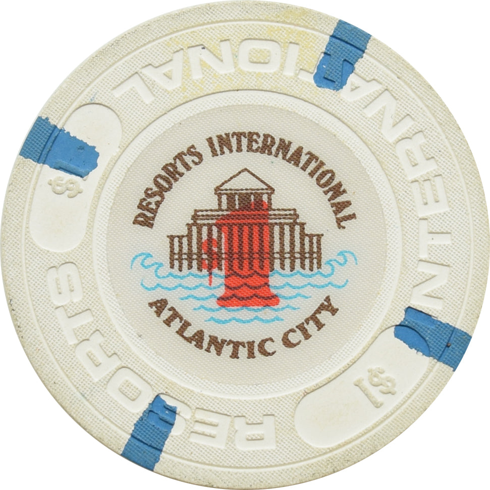 Resorts International Casino Atlantic City New Jersey $1 Chip