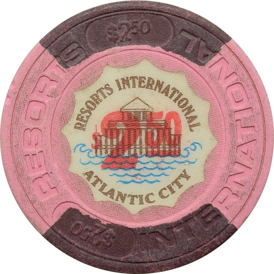 Resorts International Casino Atlantic City New Jersey $2.50 Chip
