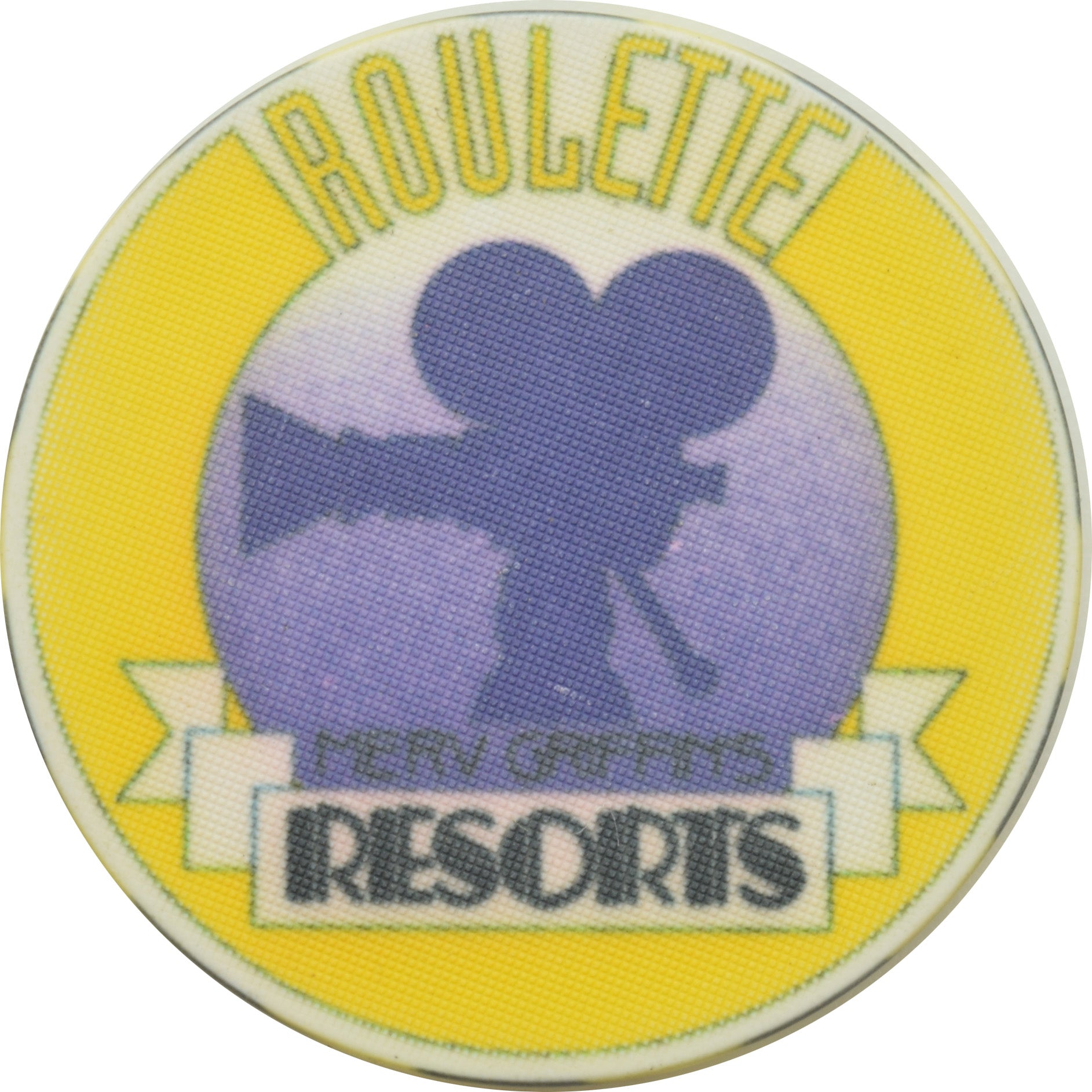 Resorts International Casino Atlantic City New Jersey Yellow Camera Roulette Chip