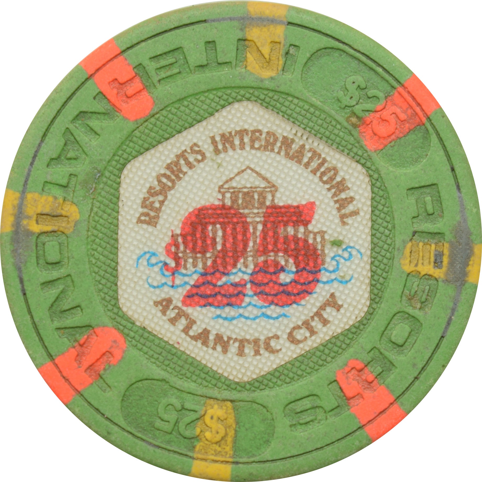 Resorts International Casino Atlantic City New Jersey $25 Chip